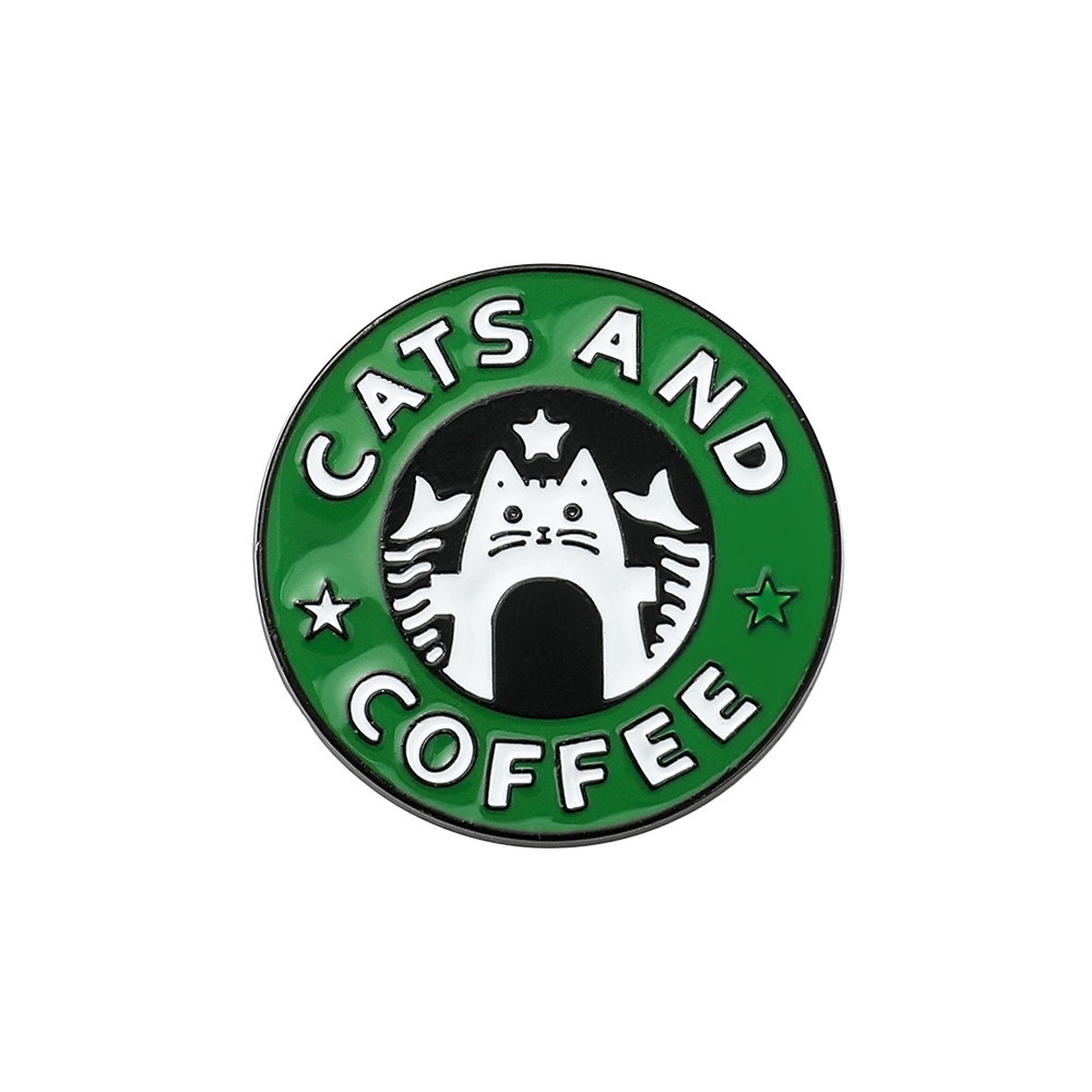 Cats and Coffee Cute Enamel Pin for Cat Lovers 🐱 ☕️